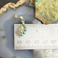 Vintage Native American Silver 6 Petitpoint Turquoise Dangle Earrings For Women