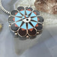 Delwin Gasper Zuni Sterling Silver Multistone Inlay Sunface Pendant/Brooch For Women