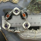 Carolyn Pollack Sterling Silver White & Black Agate Link Bracelet For Women
