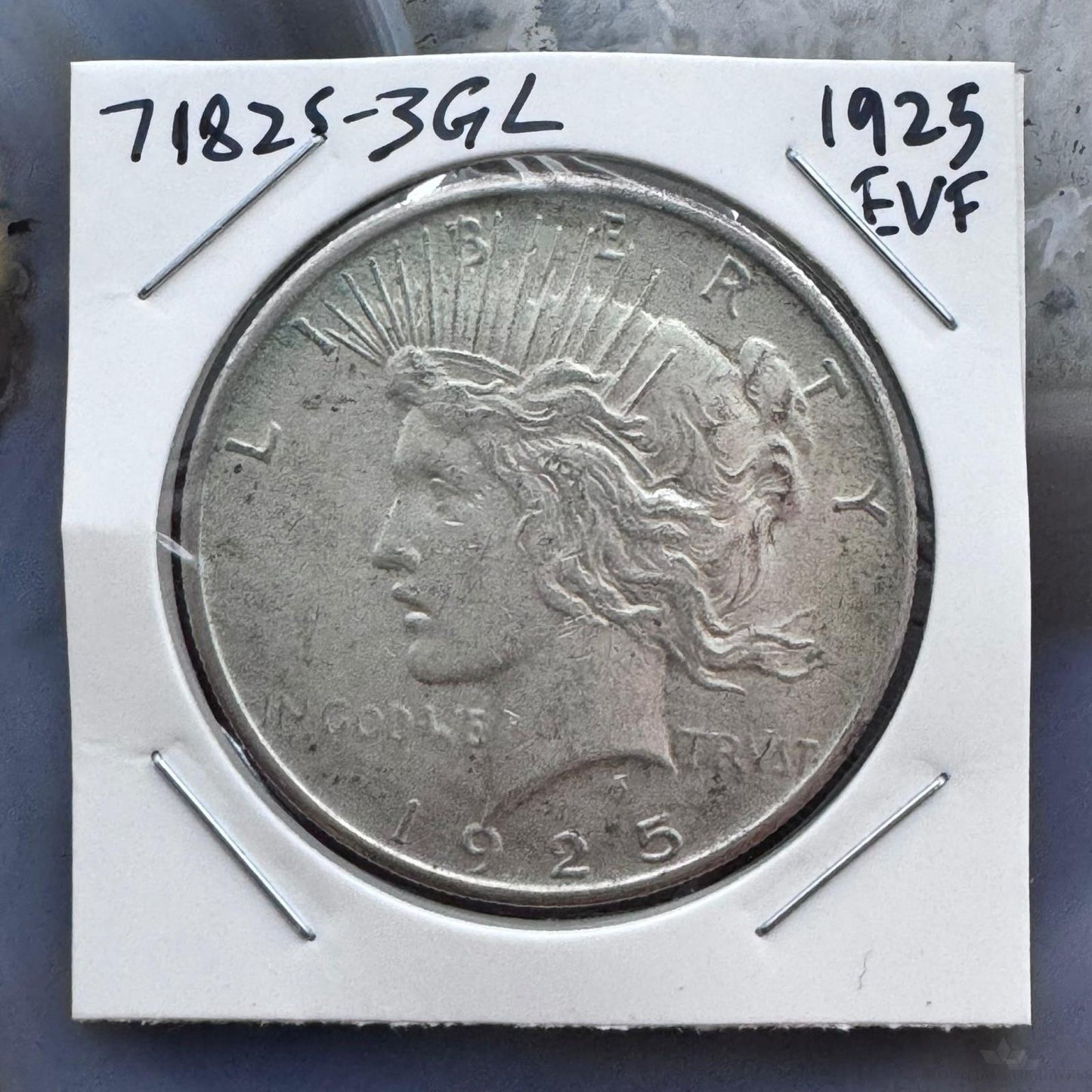 1925 US 90% Peace Silver Dollar F-VF #71825-3GL