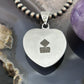 Sterling Silver Southwestern Style Chrysocolla Heart Pendant For Women #1