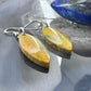 Sterling Silver Marquise Bumblebee Jasper Slab Dangle Earrings For Women #171