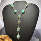 Sterling Silver Southwestern Style Turquoise #8 Cluster Lariat 28" Necklace For Women #1
