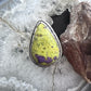 Sterling Silver Southwestern Style Teardrop  Atlantisite Decorated Ring Size 9 For Women
