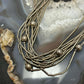 Vintage Sterling Silver 10 Strand Liquid Silver w/Beads 28" Necklace For Women