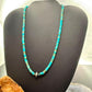 Sterling Silver Turquoise and Navajo Pearl Beads 17" Necklace For Women