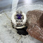 Carolyn Pollack Sterling Silver White Agate & Oval Amethyst Ring Size 7.25 For Women