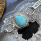 Joel Pajarito Sterling Silver Tufa Cast Natural Turquoise Link Bracelet For Women #1