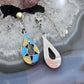 Emma Bowekaty Sterling Silver Multistone Zuni Inlay Dangle Earrings For Women #1