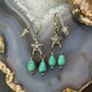 Carolyn Pollack Sterling Silver Turquoise Beads & Star Charm Dangle Earrings For Women