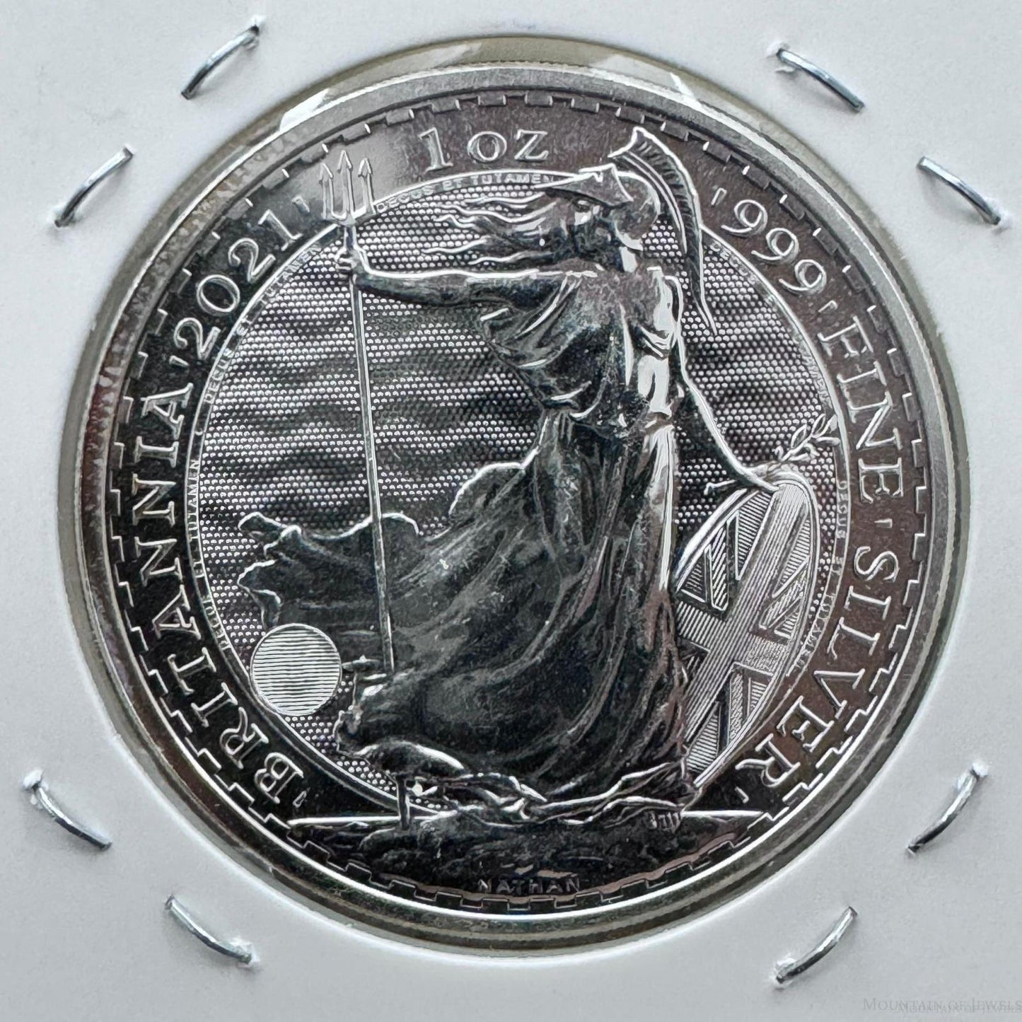 2021 UK 1.0 Troy Ounce .999 Fine Silver Britannia Round BU #71924-4GS