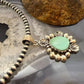 Sterling Silver Southwestern Style Turquoise w/Flower Decorated Pendant For Women