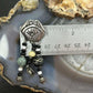 Vintage Sterling Silver Southwestern Roadrunner Beads Dangle Earrings For Women