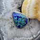 Sterling Silver Southwestern Style Large Teardrop Azurite Ring Size 6 For Women