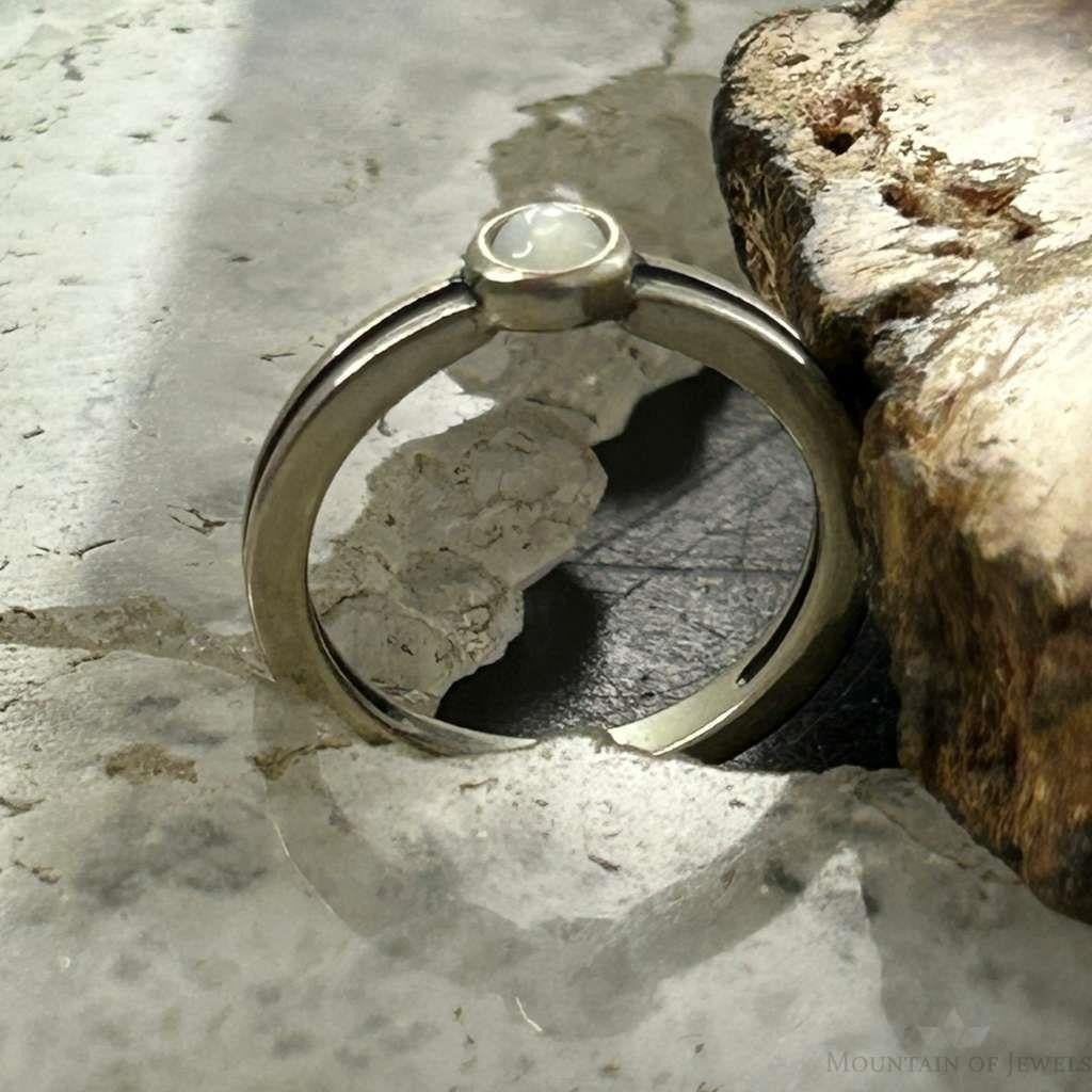 Carolyn Pollack Sterling Silver Rounded Moonstone Slim Ring For Women