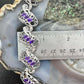 Carolyn Pollack Sterling Silver 18 Faceted Amethyst Foldover Link Bracelet For Women