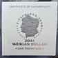 US 2003 Pure Silver One Troy Ounce Morgan Dollar Proof Uncirculated #112825-9DX