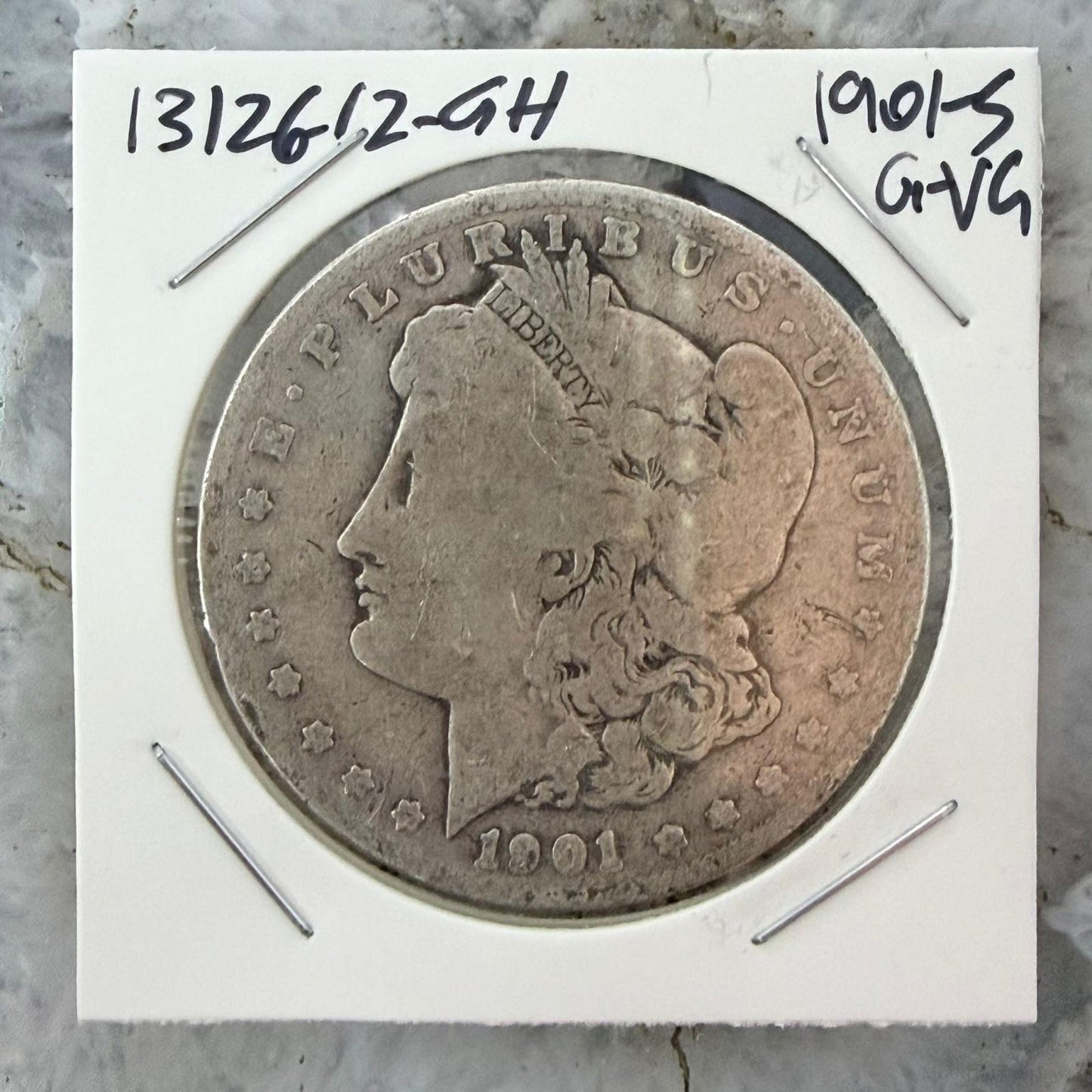 1901-S US 90% Morgan Silver Dollar G-VG #13126-12GH