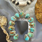 Sterling Silver Southwestern Style 13 Teardrop Turquoise Naja Pendant For Women