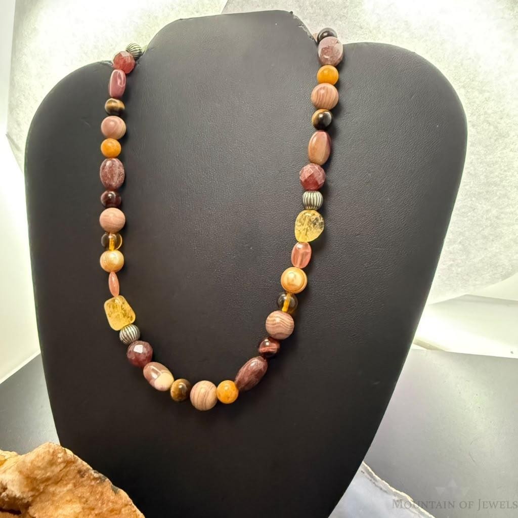 Carolyn Pollack Sterling Silver Multistone Beads 16"-20" Necklace For Women