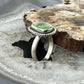 Sterling Silver Southwestern Style Teardrop Sonora Gold Turquoise Adjustable Ring For Women #9