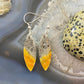 Sterling Silver Marquise Bumblebee Jasper Slab Dangle Earrings For Women #064