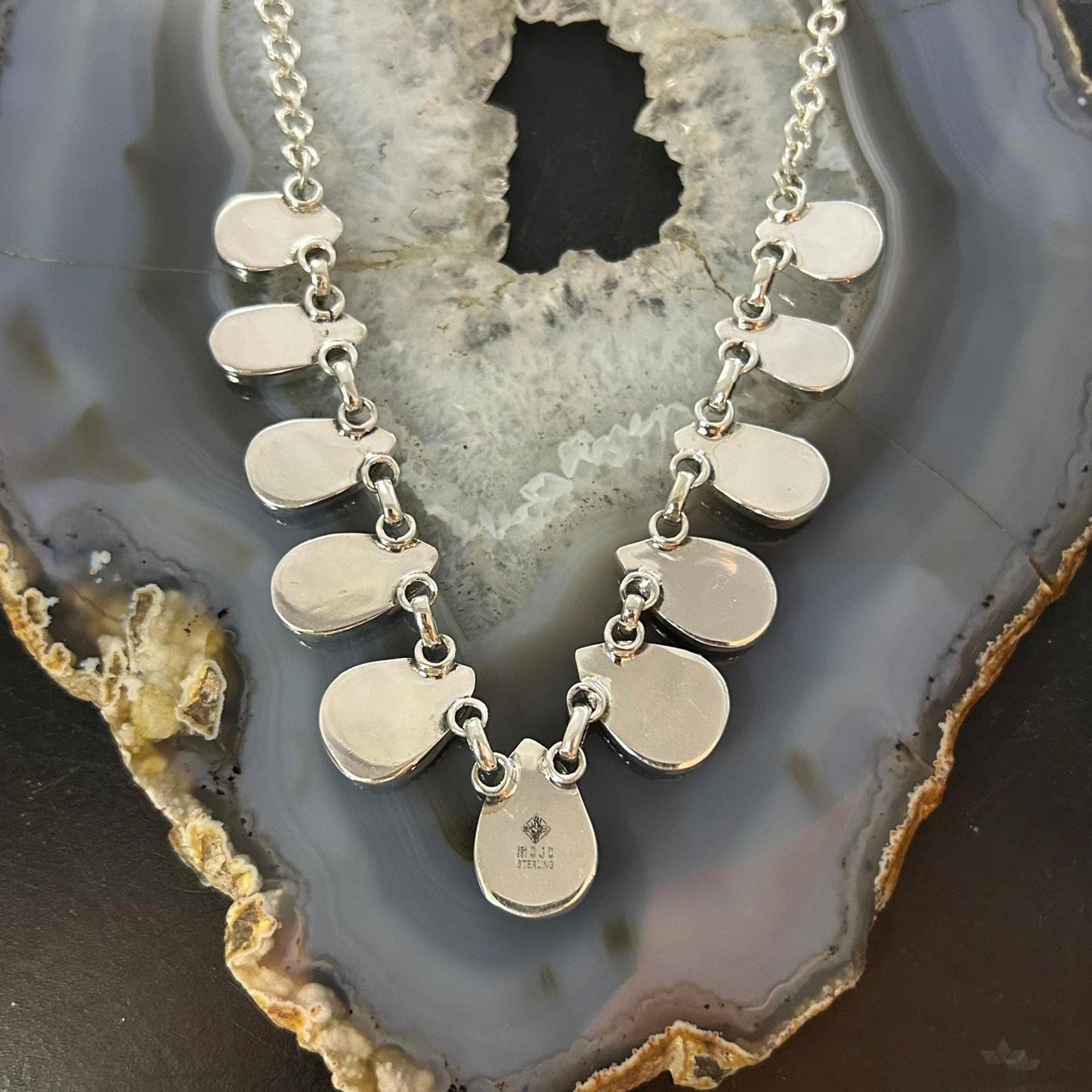 Sterling Silver Southwestern Style Teardrop Golden Hill Turquoise Necklace For Women