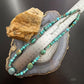 Carolyn Pollack Sterling Silver Round & Oval Turquoise Beads Decorated 20"-22" Necklace For Women