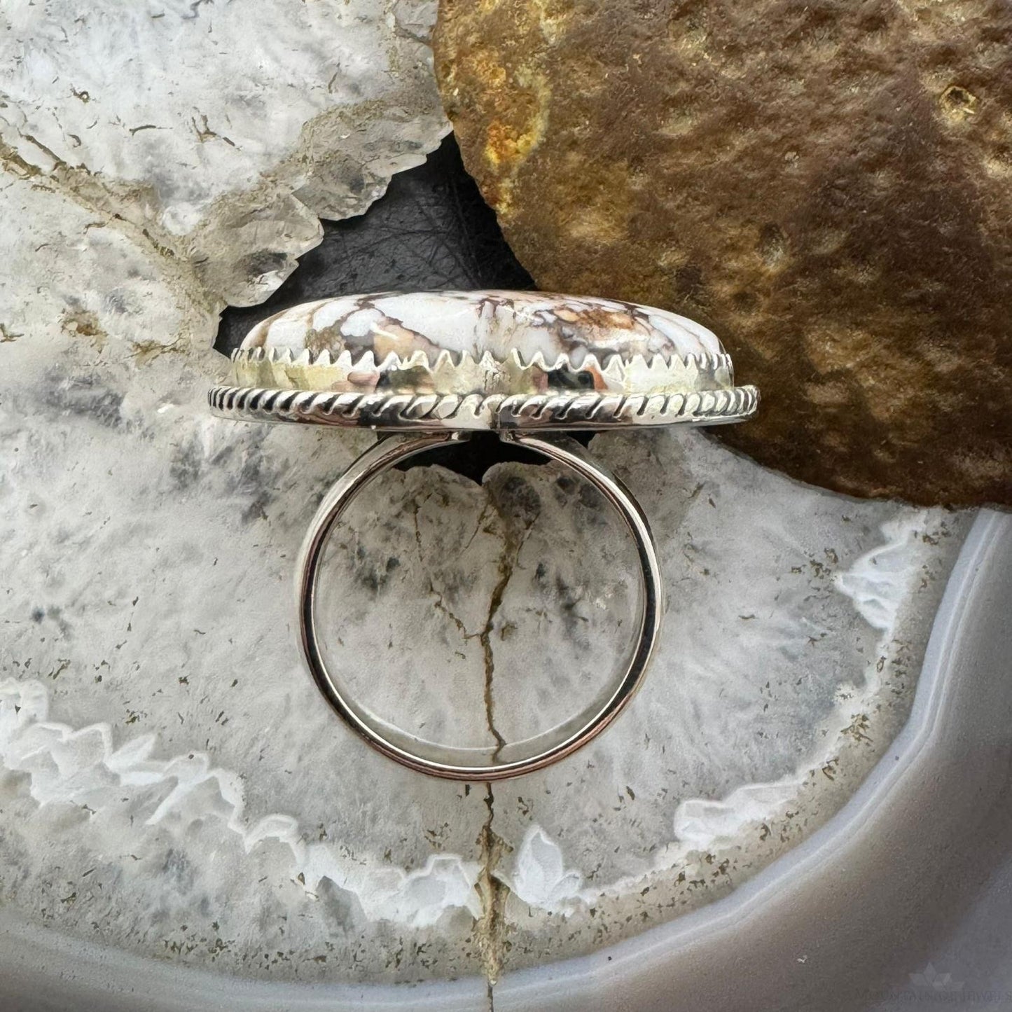 Sterling Silver Southwestern Style Wild Horse Heart Shape Ring Size 7 For Women