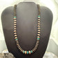 Southwestern Style Copper Navajo Pearl Round,Saucer & Turquoise 18"-20" Necklace For Women