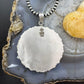 Southwestern Style Sterling Silver Turquoise Decorated Round Cluster Pendant For Women