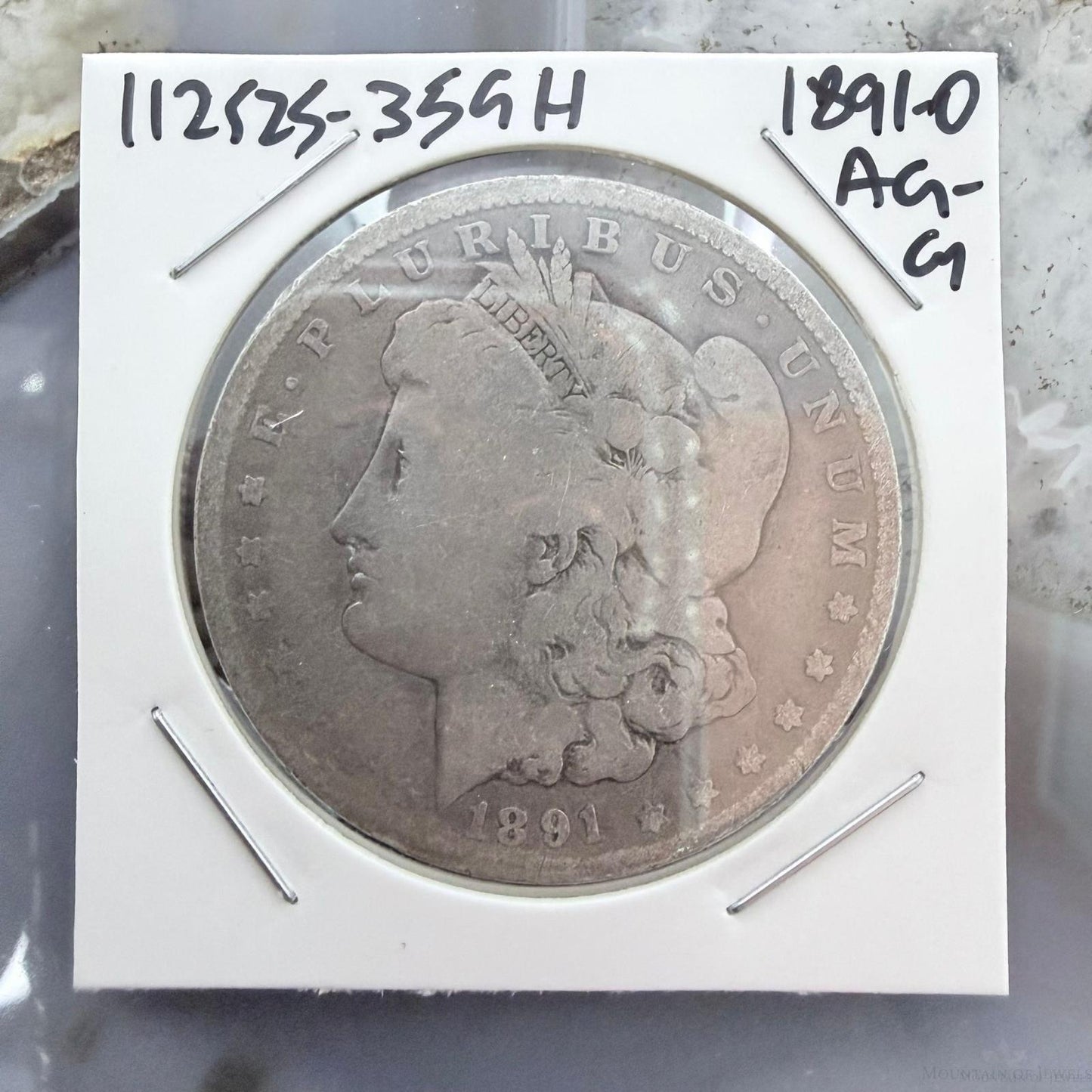 US 1891-O 90% Morgan Silver Dollar AG-G #112525-35GH