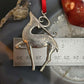 Sterling Silver Handmade & Stamped Ornament Prancer Reindeer