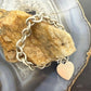 Tiffany & Co. Sterling Silver Link Chain Bracelet with Heart For Women 6.75"