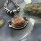 Sterling Silver Southwestern Style Round River Jasper Decorated Pendant For Women