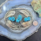 Vintage Gilbert A. Native American Sterling Turquoise Belt Buckle For Men