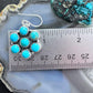 Native American Sterling Kingman Turquoise Cluster Dangle Earrings For Women