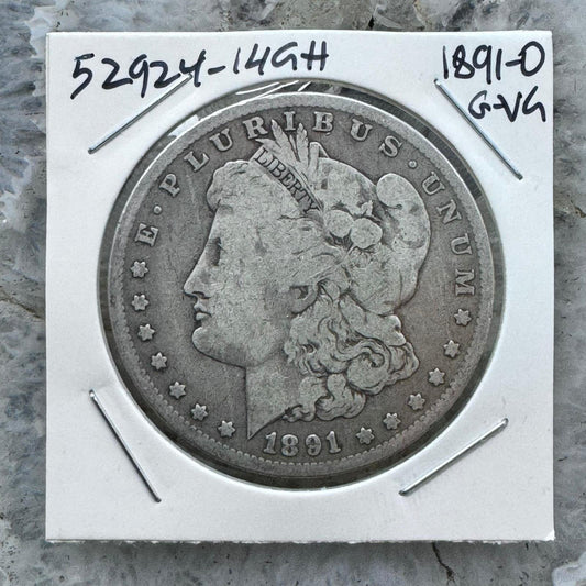 1891-O US 90% Morgan Silver Dollar G-VG #52924-14GH