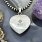 Sterling Silver Southwestern Style Malachite Heart Pendant For Women #1