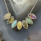 Carolyn Pollack Sterling Silver 7 Marquise Multi Stone 18" Necklace For Women