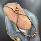 Copper Navajo Pearl Round & 25mm Cylinder & 6mm Spiny Oyster Beads 20" Necklace For Women