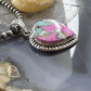 Sterling Silver Southwestern Style Cotton Candy Heart Pendant For Women #2