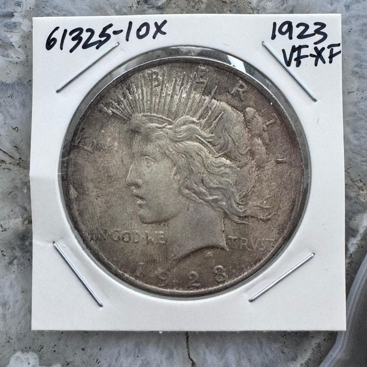 1923 US 90% Peace Silver Dollar VF-XF #61325-1OX