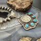 Sterling Silver Southwestern Style 1936 Mercury Dime &Kingman Turquoise Pendant