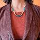 Vintage Native American Heishi and Turquoise Beads 19" Necklace For Women