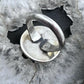 Silver Southwestern Style Stamped Dome Ring Size 7.5 For Women