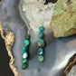 Sterling Silver Natural 5 Turquoise Beads Long Dangle Earrings For Women