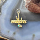 14K Yellow Gold Arizona Cactus with Small Turquoise Charm