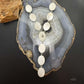 Sterling Silver Southwestern Style Oval Kingman Turquoise Lariat 28" Necklace For Women