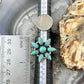Sterling Silver Southwestern Style Mohave Turquoise Cluster Ring Size 7 For Women